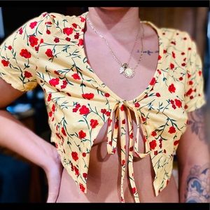 Shein Floral Crop Top